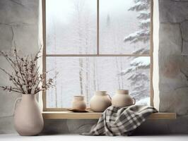 gemütlich Winter Komposition ai generativ foto