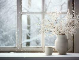 gemütlich Winter Komposition ai generativ foto