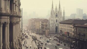 ai generativ Aussicht von Mailand Italien foto