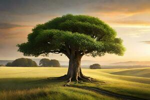 ein schön Baum ai generativ foto