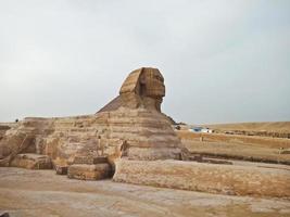 der blick auf sphinks in gizeh, ägypten foto