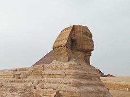 der blick auf sphinks in gizeh, ägypten foto