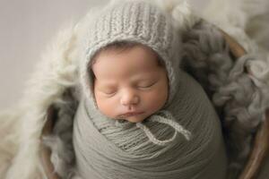 Neugeborene Fotografie -ai generiert foto