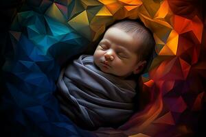 Neugeborene Fotografie -ai generiert foto