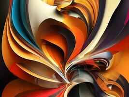 holographisch bunt 3d Gradient abstrack Hintergrund Hintergrund oder Banner. ai generiert foto