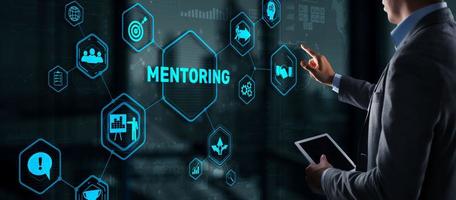 Mentoring Motivation Coaching Karriere Business-Technologie-Konzept