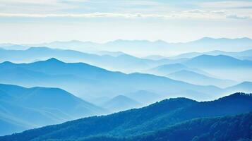 Natur Blau Grat Berge ai generiert foto