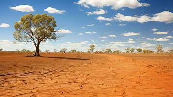 Landschaft australisch Outback Fernbedienung ai generiert foto