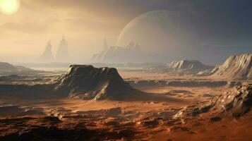 Raum Mars Elysium Mons ai generiert foto