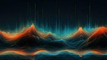 Welle Schallwelle Elevation Daten ai generiert foto