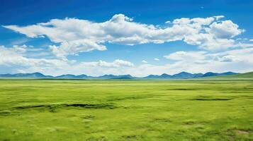 Landschaft sibirisch Steppe riesig ai generiert foto