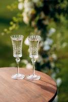 Cocktailgläser für Wein und Champagner foto