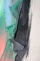 konzeptionelle abstrakt Nahansicht von ein Gemälde durch Öl und Palette Messer auf Leinwand. foto