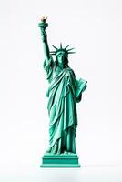 Statue von Freiheit Figur symbolisieren hoffen isoliert auf ein Weiß Hintergrund foto