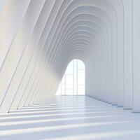 Weiß minimalistisch die Architektur mit Produkt Präsentation.3d Rendern foto