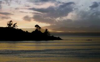 jung Hügel Sonnenuntergang, san Juan Insel, Washington foto