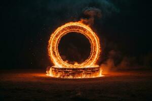 Ring von Feuer. ai generiert foto