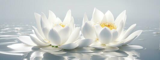 Zen Blume Lotus im Wasser. ai generiert foto