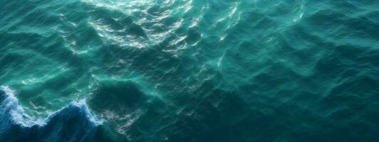 Blau Meer Wasser Textur. ai generiert foto