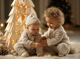 süß Kinder spielen zusammen foto