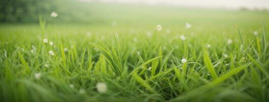 frisch Frühling Grün Gras. ai generiert foto