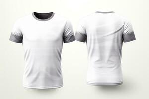 Attrappe, Lehrmodell, Simulation Sport Fußball Mannschaft Uniformen Weiß Shirt, generativ ai Illustration foto