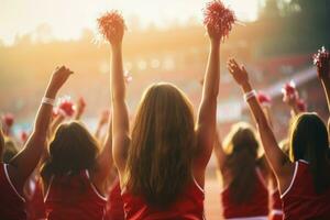 Cheerleader Jubel Spiel. generieren ai foto