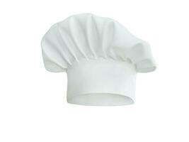 Weiß Koch Hut isoliert auf Weiß foto