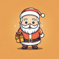 süße Weihnachtsmann-Cartoon-Figur foto