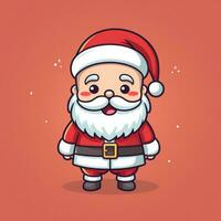süße Weihnachtsmann-Cartoon-Figur foto