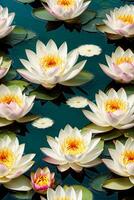 Zen Blume Lotus im Wasser. ai generiert foto