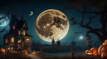 voll Mond Halloween Wahnsinn foto