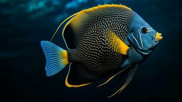 Tierwelt Fotografie von Foto von Kaiserfisch. generativ ai