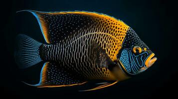Tierwelt Fotografie von Foto von Kaiserfisch. generativ ai