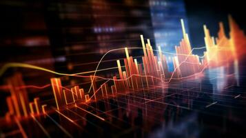 abstrakt Bar Diagramm. generativ ai foto