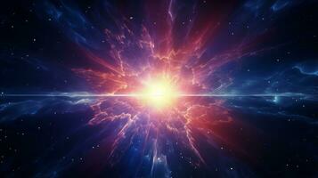 kosmisch Explosion Energie Partikel. generativ ai foto