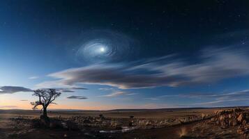 himmlisch Phänomen Meteorit. generativ ai foto
