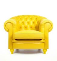 richtig Gelb Sessel isoliert foto