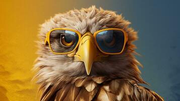 generativ ai, cool Adler ein majestätisch Vogel mit Stil foto