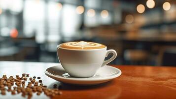 Kaffee brechen beim Konferenz treffen. generativ ai foto