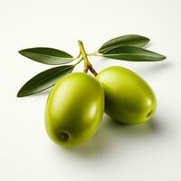 frisch reif Oliven sind gelblich Grün im Farbe foto