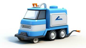 Anzeigen ein 3d Miniatur zamboni. generativ ai foto