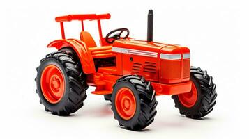 Anzeigen ein 3d Miniatur Traktor. generativ ai foto