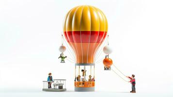 Anzeigen ein 3d Miniatur Gas Ballon. generativ ai foto