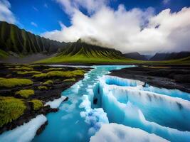 schön Natur Landschaft mit Berge foto