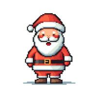 einfach Karikatur Pixel Kunst Weihnachten Santa hoch Qualität ai generiert Bild foto