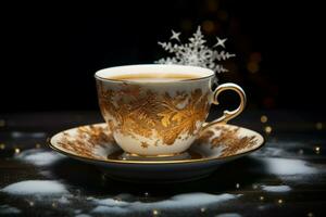 Weihnachten Tee oder Kaffee Tasse. generieren ai foto