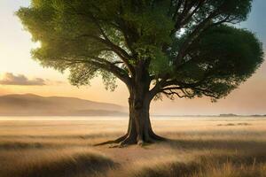 ein schön Baum ai generativ foto