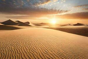 schön Sand Berg Aussicht ai generativ foto