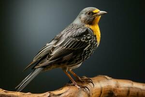 Turdus Merula, ein verbreitet Amsel, Zugehörigkeit zu das Turdidae Familie ai generiert foto